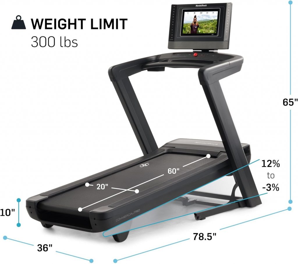 treadmill, incline, review, horsepower, Bluetooth,NordicTrack, Nordic Track, 1750, ifit